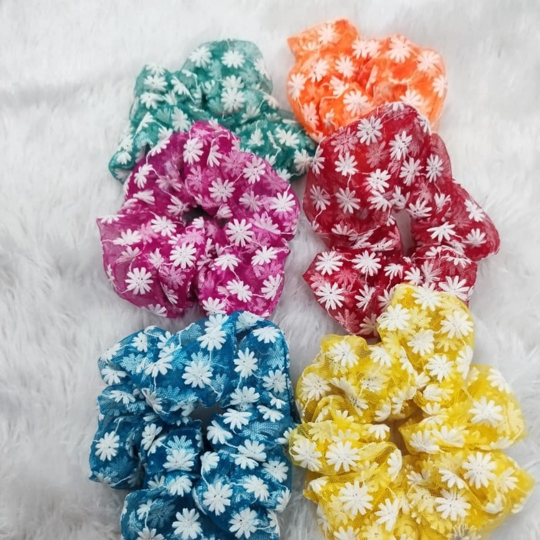 Embrodry scrunchies