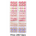 PACK OF 12 PINK KOREAN CLIP
