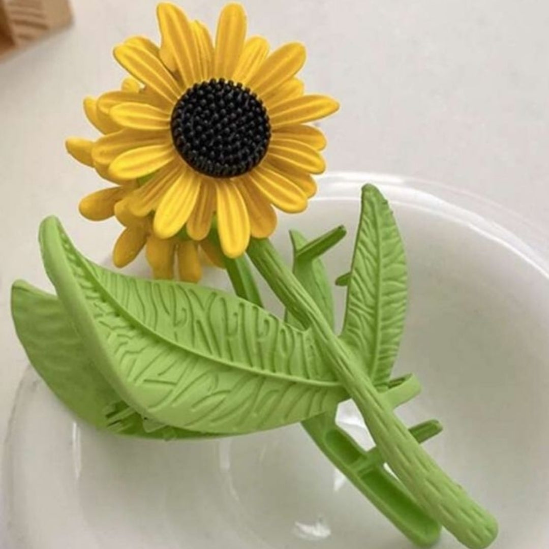 Sunflower matt claw clip