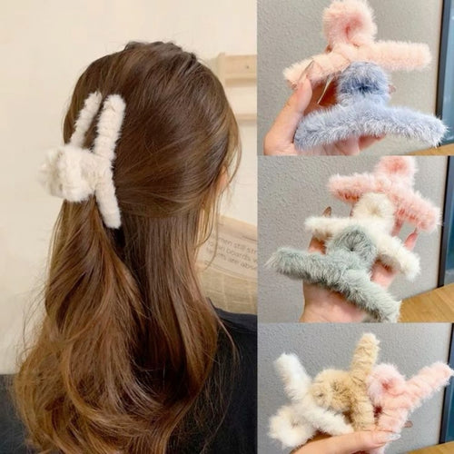 Fur Infinity Shape Hair Clutcher – Premium Design | ₹180/Dozen (12 Pcs)