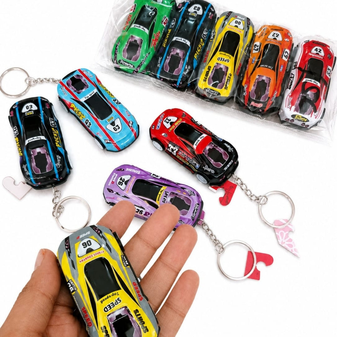 Mini Push Back Racing Car Keychain Toys