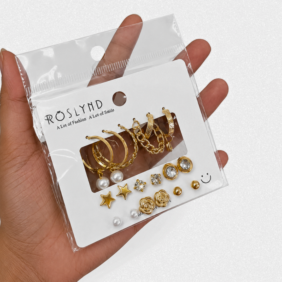 12 Set Fashion Earring Combo