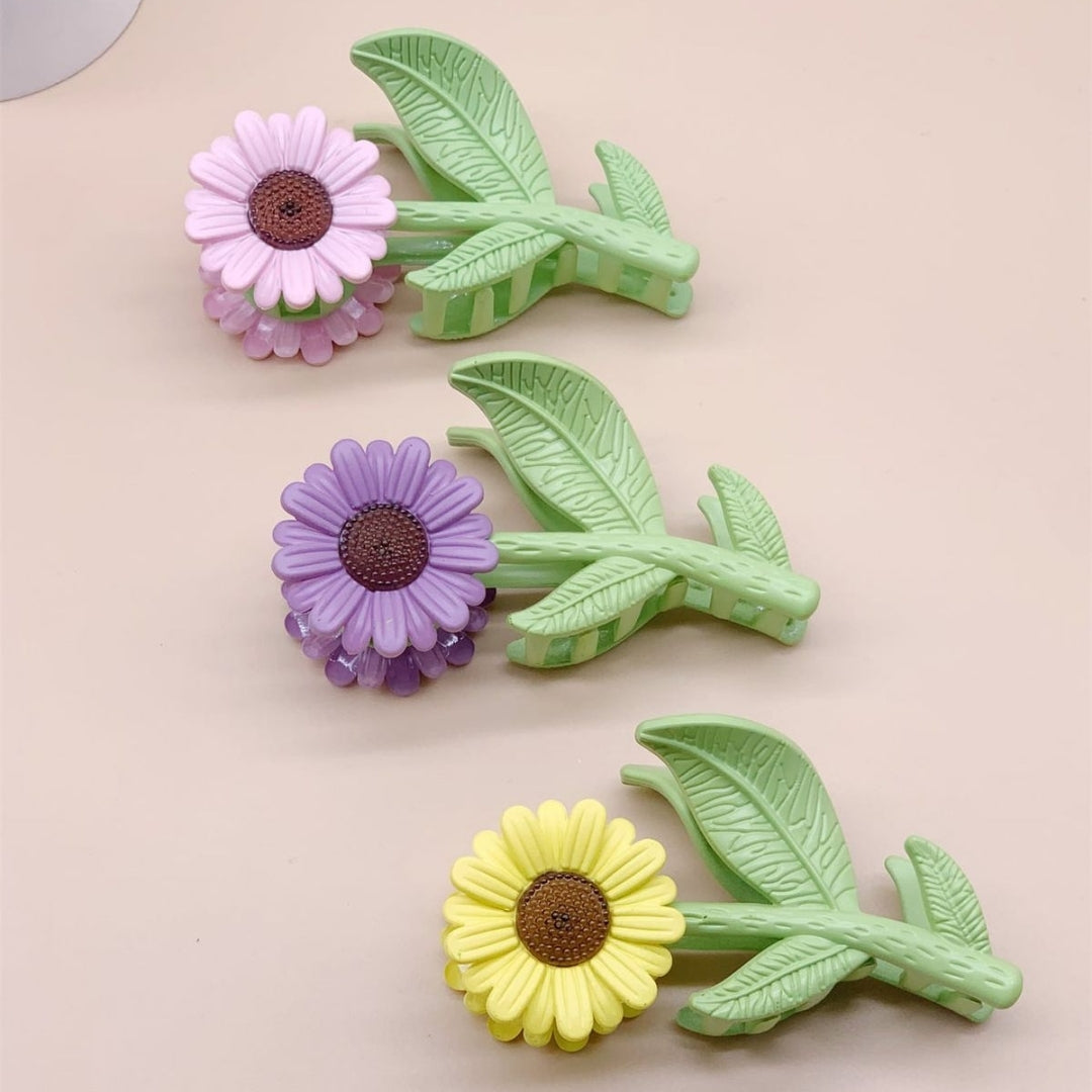 Sunflower matt claw clip