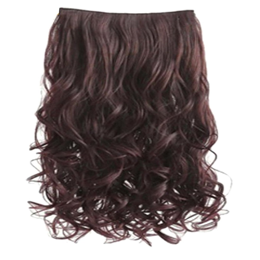 Curly Burgundy Hair Extension Pack of 1 Pc – 5 Clip Hair Extension | Wholesale Price ₹180per Piece