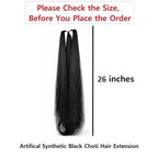 3-in-1 Black Hair Extension Pack of 3 Pcs – Ponytail, Braid & Bun Style | Wholesale Price ₹120er Pack