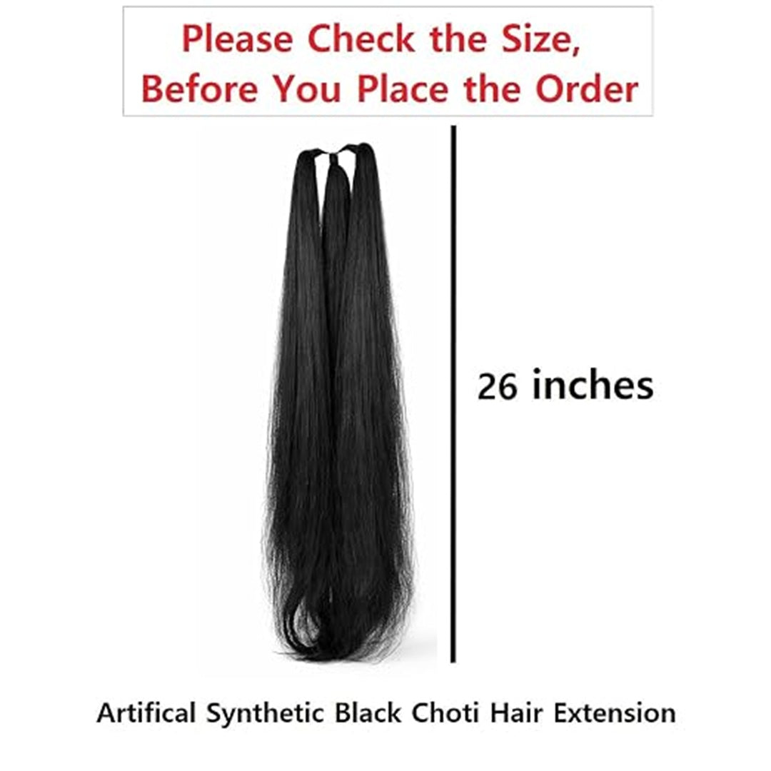 3-in-1 Black Hair Extension Pack of 3 Pcs – Ponytail, Braid & Bun Style | Wholesale Price ₹120er Pack
