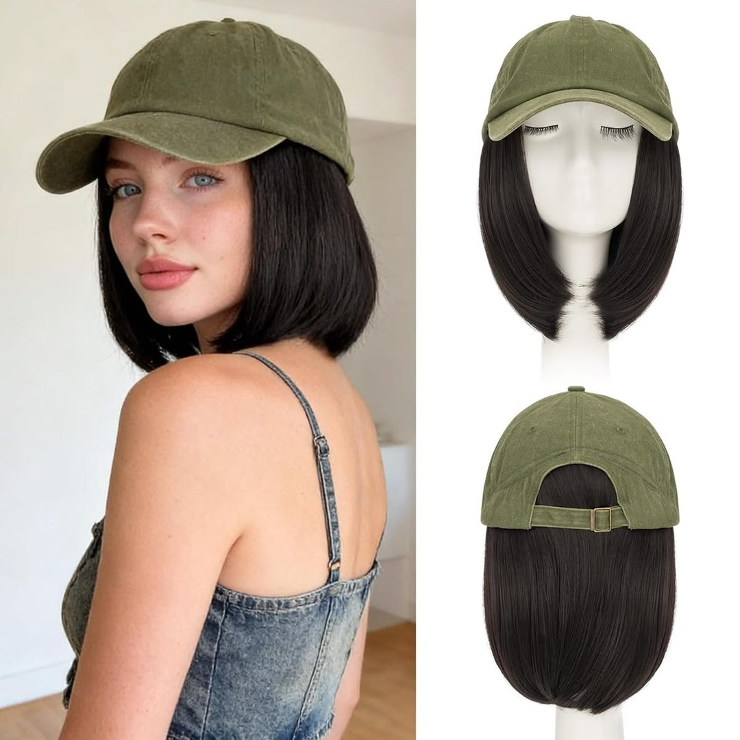 Black 360 Bob Hair Attach Cap – Premium Hair Extension Cap | Wholesale Price ₹360 per Piece