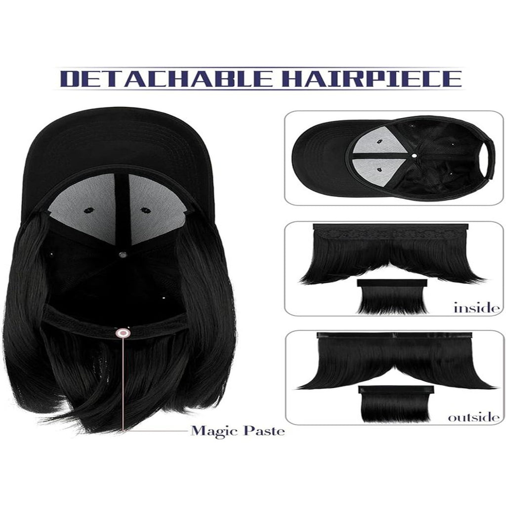 Black 360 Bob Hair Attach Cap – Premium Hair Extension Cap | Wholesale Price ₹360 per Piece