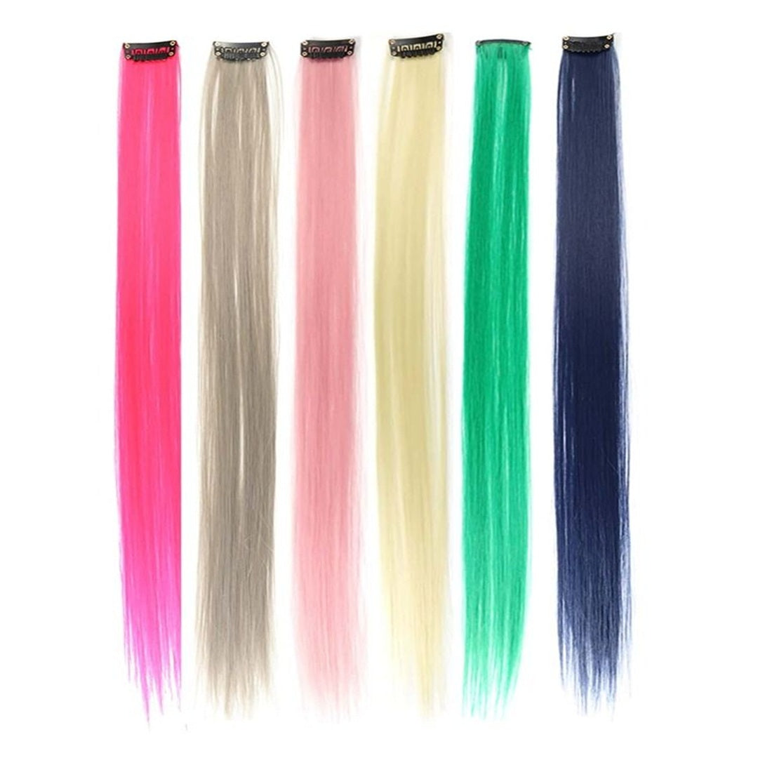One Clip Hair Extension Pack of 12 Pcs – 12 Random Colours | Wholesale Price ₹480 per Dozen