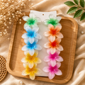 Transparent Floral Hair Clutchers – Pack of 10 Pcs | Wholesale Price ₹180
