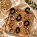 Brown Scrunchie Hair Tie Pack of 12 Pcs | Wholesale Price ₹180/Dozen