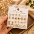 ✨ Premium 11 Pair Korean Style Earrings Set | Wholesale Price ₹195 (Pack of 3 Sets)