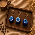 Premium Evil Eye Crochet Keychain – Pack of 3 Pcs | Wholesale Price ₹240