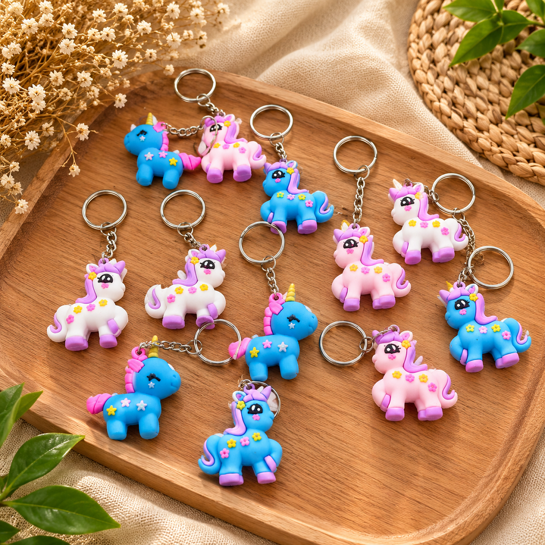 Unicorn Keychain Pack of 12 Pcs | Wholesale Price ₹240