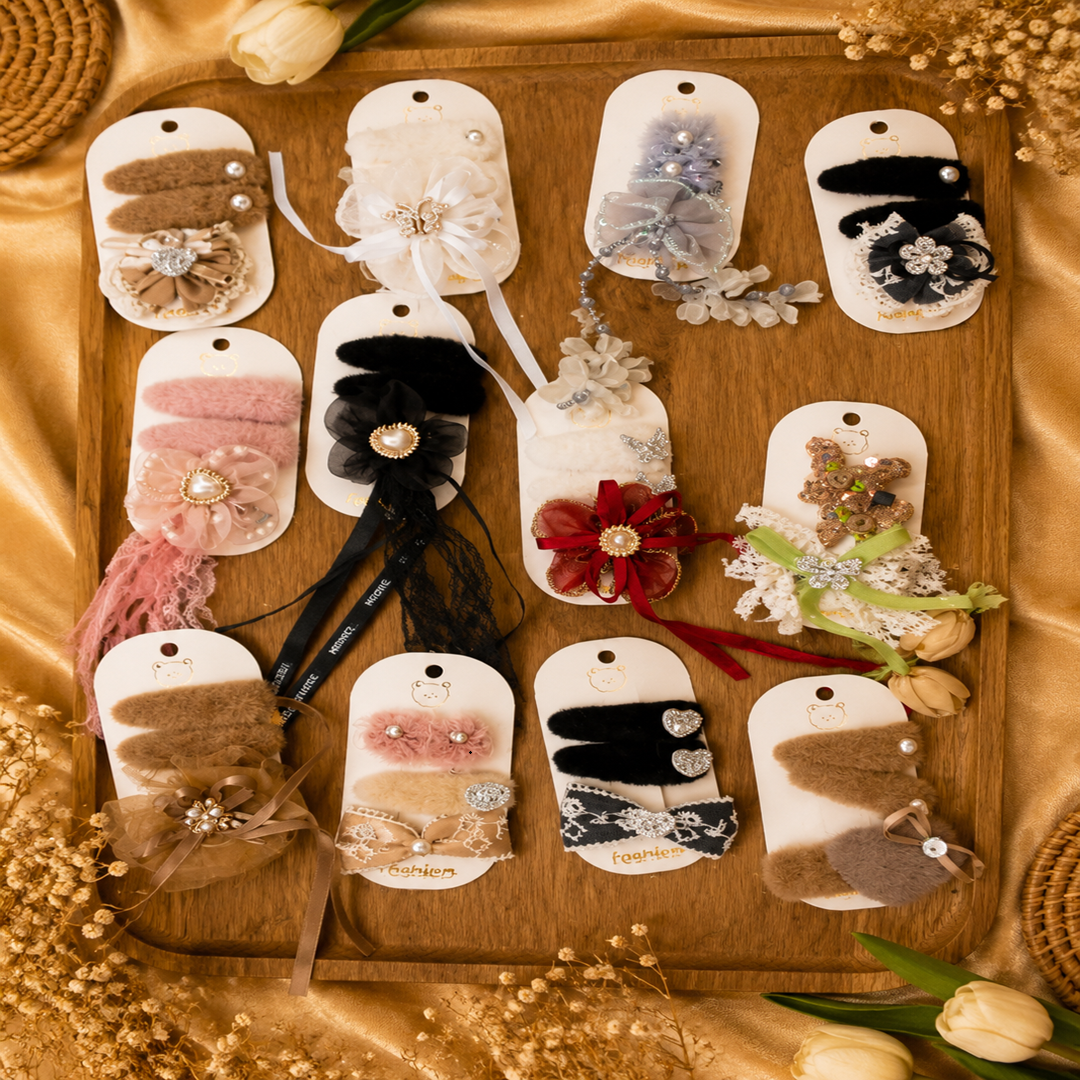 Kids Combo Korean Eleganter Clips – 3 Pc Set
