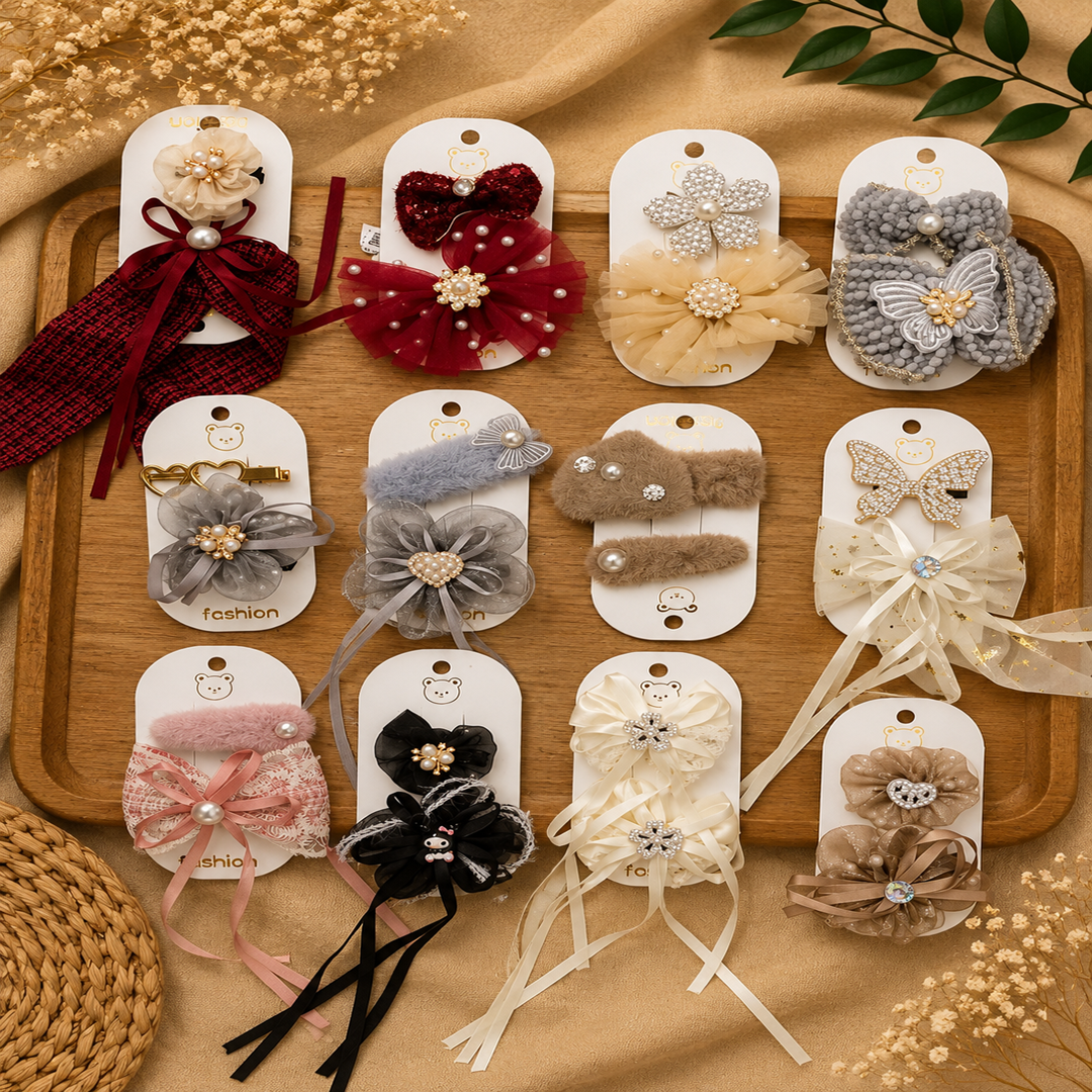 Kids Fancy & Stylish Eleganter Hair Clips – 2 Pc
