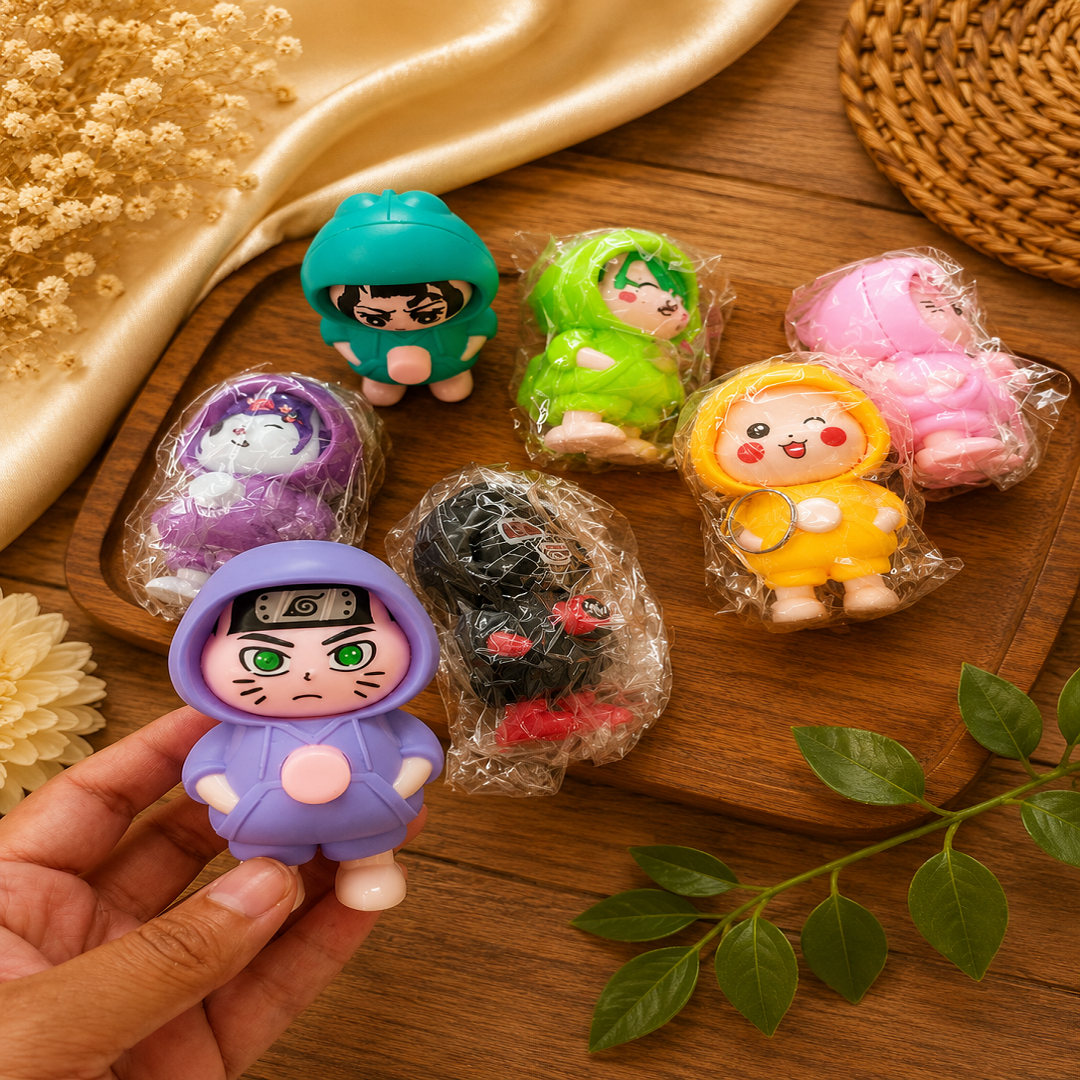 Cartoon Face Changing Keychain Pack of 12 Pcs | Wholesale Price ₹360