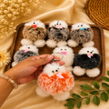 Cute Fur Animal Keychain Pack of 12 Pcs | Wholesale Price ₹360