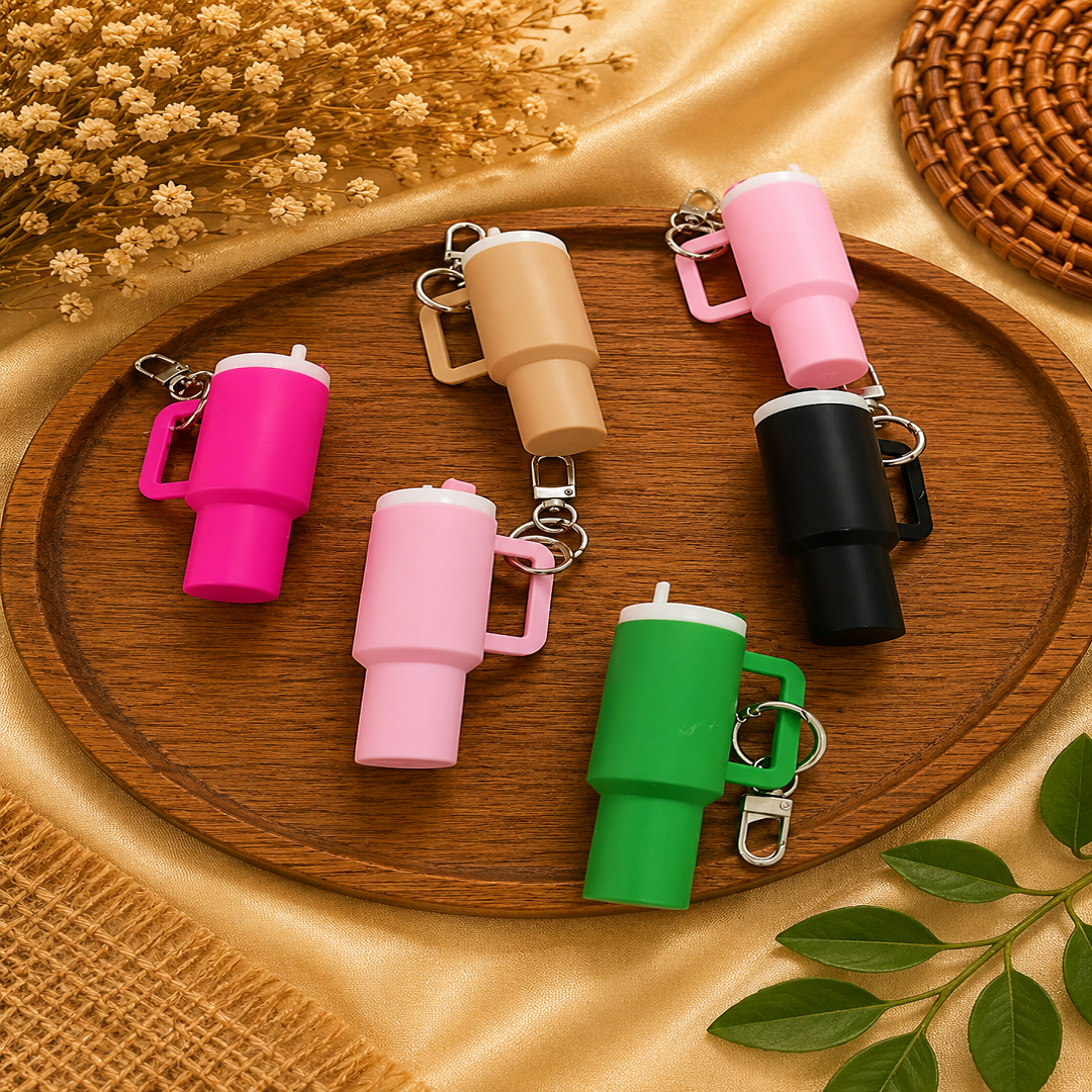 Mini Tumbler Bottle Keychain Pack of 6 Pcs | Wholesale Price ₹360