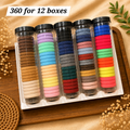 Premium Hair Rubber Band Bottle – 20 Pcs | Mixed Colours | Wholesale Price ₹360 per Dozen
