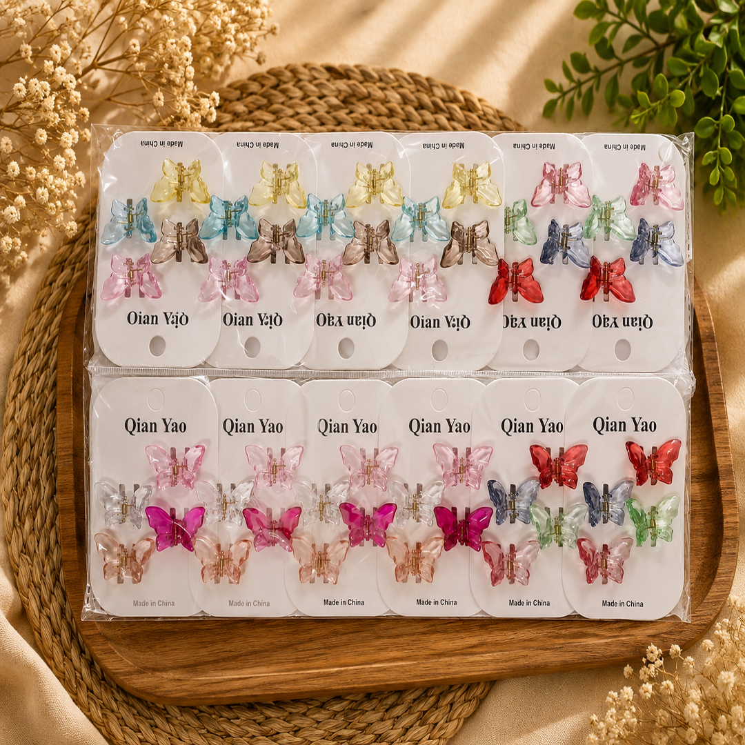 Butterfly Mini Hair Claw Clips – Pack of 48 Pcs | Wholesale Price ₹360
