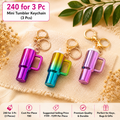 Mini Tumbler Keychain Pack of 3 Pcs – Cute Tumbler Cup Key Ring | Wholesale Price ₹240 for 3 Pcs