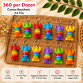 Cactus Pop Keychain Pack of 12 Pcs – Cute Silicone Cactus Key Ring | Wholesale Price ₹360 per Dozen
