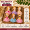 Doll Keychain Pack of 6 Pcs – Cute Princess Doll Keychain | Wholesale Price ₹480 for 6 Pcs