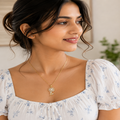 Premium Stainless Steel Crystal Flower Pendant Necklace – Pack of 3 Pcs | Wholesale Price ₹360
