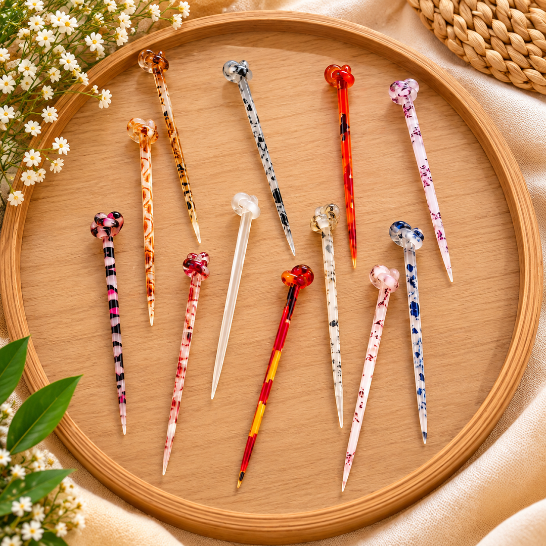 Hair Styling Stick Pack of 12 Pcs – Decorative Hair Bun Pins | Wholesale Price ₹144 per Dozen