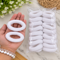 🤍 Premium White Soft Fabric Hair Rubber | Pack of 24 Pcs | Wholesale Price ₹80
