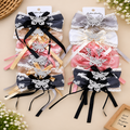 Premium Butterfly Rhinestone Lace Bow Hair Clips Combo Pack of 12 Pcs | Stylish Designer Hair Accessories | Wholesale Price ₹480