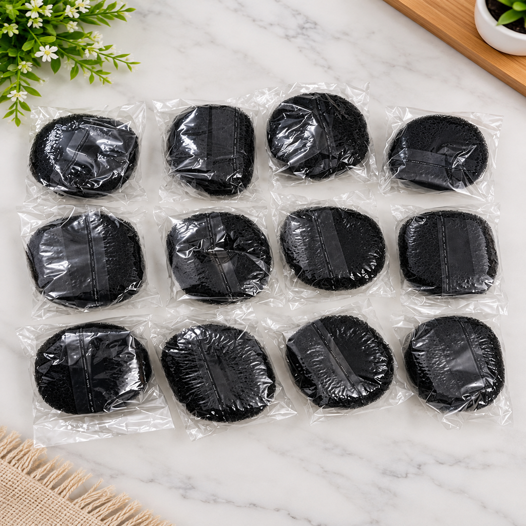 Styling Donut Hair Bun Maker Pack of 12 Pcs – Black | Wholesale Price ₹180 per Dozen