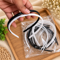 Black & White Basic Hair Band Pack of 12 Pcs – Premium Hair Headband | Wholesale Price ₹60 per Dozen