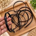 Black Basic Hair Band Pack of 12 Pcs – Premium Hair Headband | Wholesale Price ₹60 per Dozen