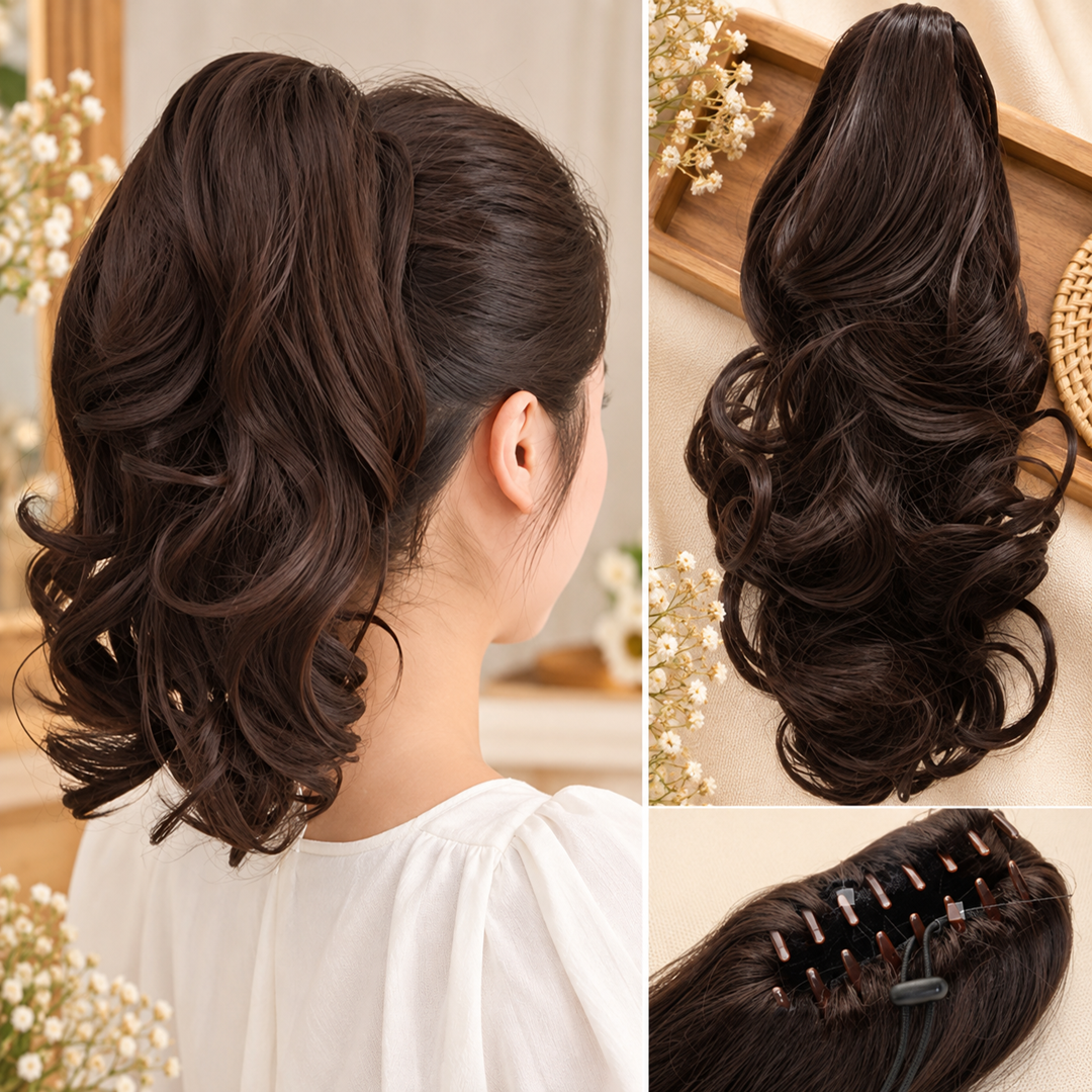 Curly Vivan Clutcher Hair Extension – Premium Hair Extension | Wholesale Price ₹320 per Piece