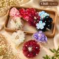 Premium Fancy Flower Hair Clutcher Pack of 12 Pcs – Wholesale Price ₹360 per Dozen