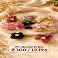 Premium Fancy Flower Hair Clutcher Pack of 12 Pcs – Wholesale Price ₹360 per Dozen