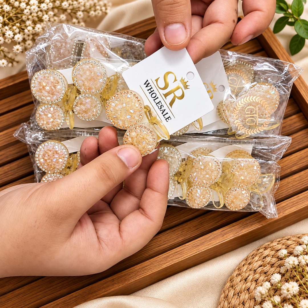 Round Stone Design Hair Clutcher Pack of 12 Pcs – Premium Hair Claw | Wholesale Price ₹360 per Dozen