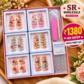 Premium Korean Press On Nails Pack of 12 Pcs – Trendy Nail Set | Wholesale Price ₹1380 per Dozen