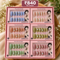 Korean Press On Nails Pack of 12 Pcs – Premium Nail Set | Wholesale Price ₹840 per Dozen