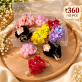 Premium Fancy Flower Hair Clutcher Pack of 12 Pcs – Wholesale Price ₹360 per Dozen