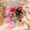 Premium Fancy Flower Hair Clutcher Pack of 12 Pcs – Wholesale Price ₹360 per Dozen