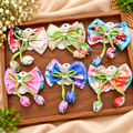 Floral Bow Hair Clips Pack of 12 Pcs – Designer Flower Bow Hair Accessories | Wholesale Price ₹540 per Dozen