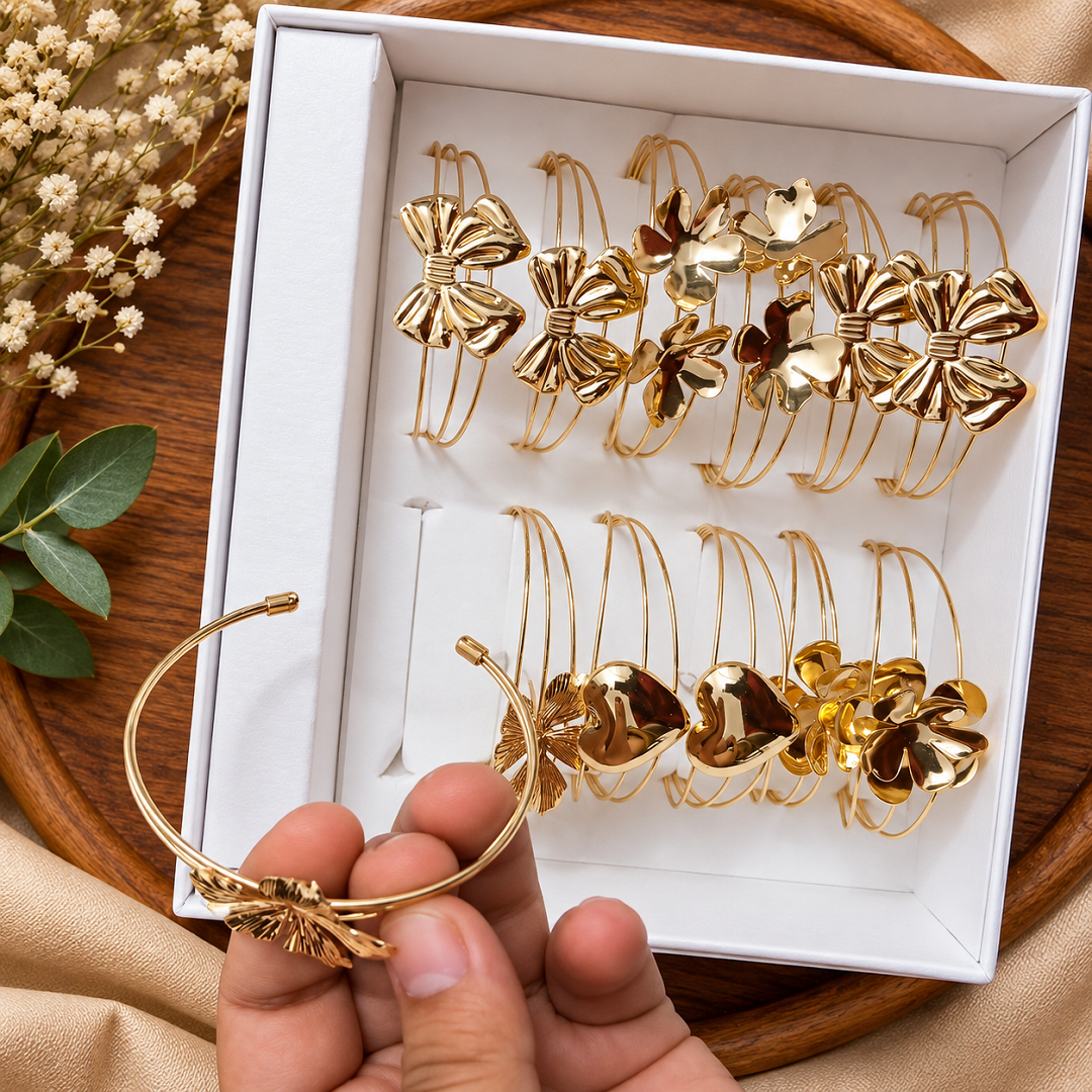 Anti-Tarnish Designer Bracelet – Pack of 12 Pcs | Wholesale Price ₹720 per Dozen