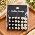 Multi-Size Pearl Stud Earrings Pack of 6 Cards | Fashion Jewelry | Wholesale Price ₹360