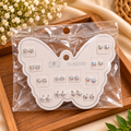 Butterfly Crystal Stud Earrings Pack of 6 Cards | Fashion Jewelry | Wholesale Price ₹360