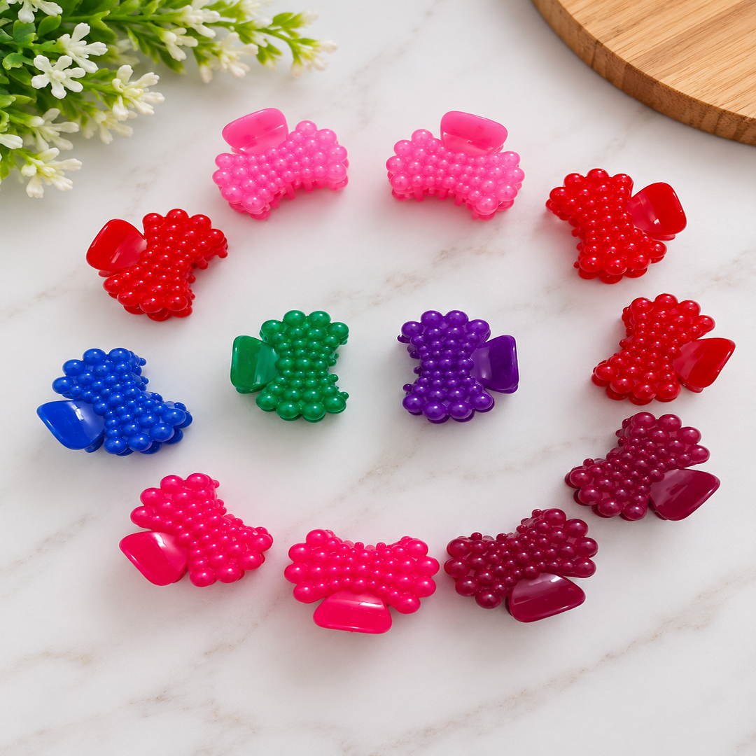 🎀 Unbreakable Colourful Hair Clutchers Pack of 12 Pcs | Wholesale Price ₹96