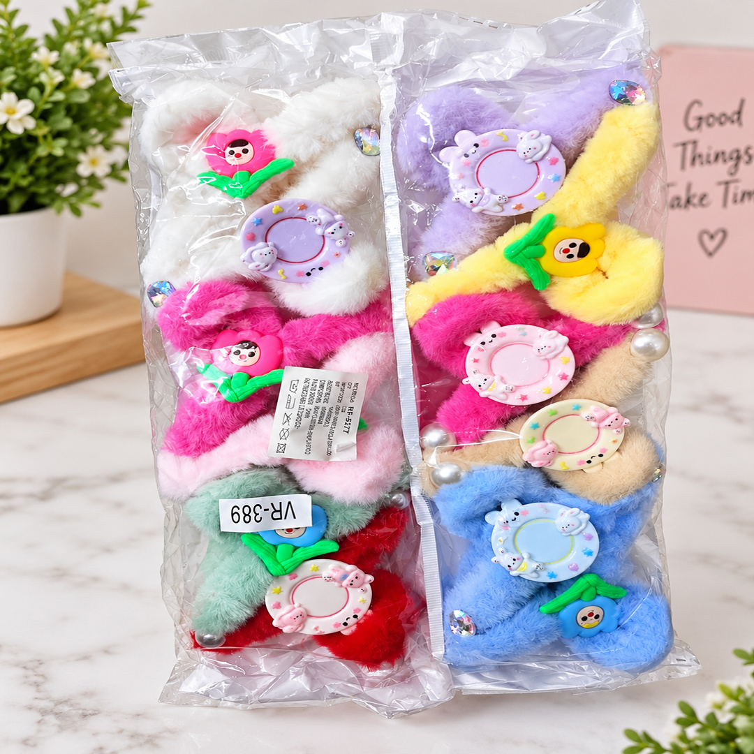 Fancy Fur Clutcher Hair Clips – 540 Per Dozen | 12 Pieces Pack