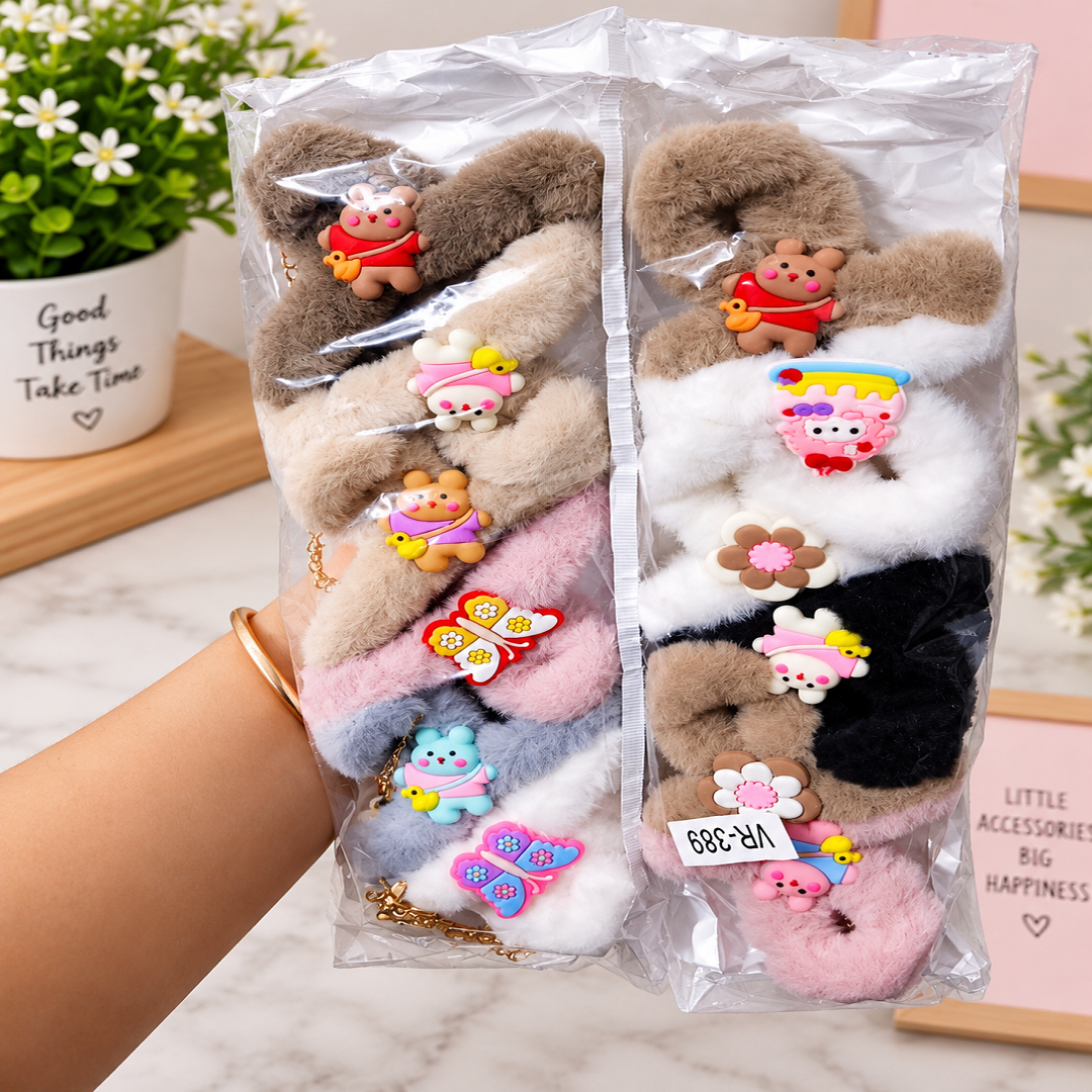 Fancy Fur Clutcher Hair Clips – 540 Per Dozen | 12 Pieces Pack